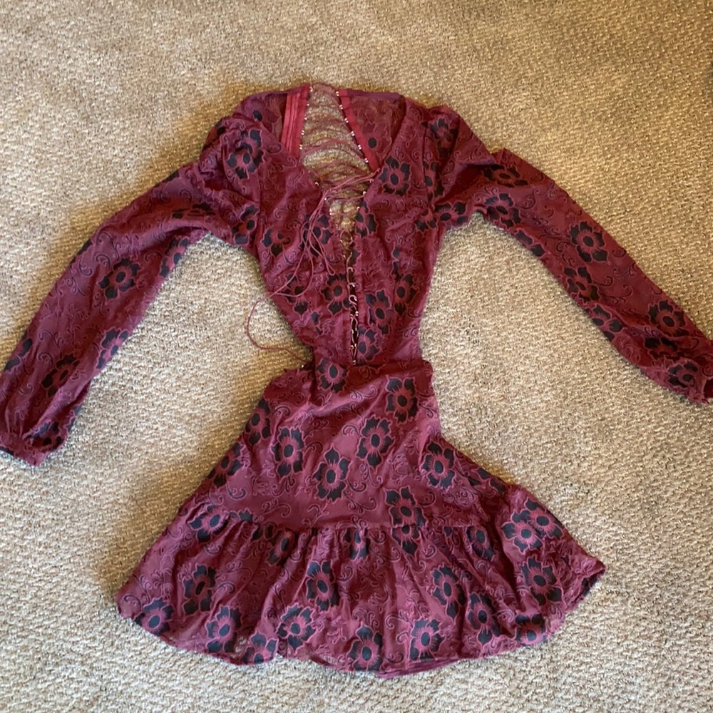 For Love & Lemons Lace-up dress